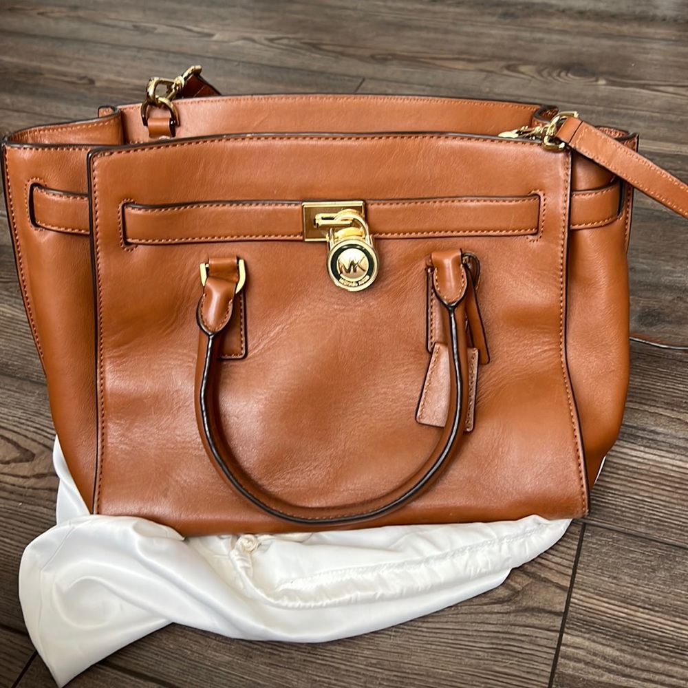 Leather camel color MK bag